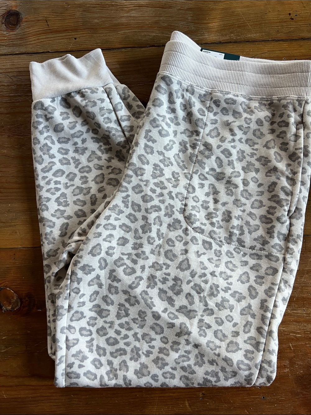 tek gear Light Beige and brown Leopard Print Joggers